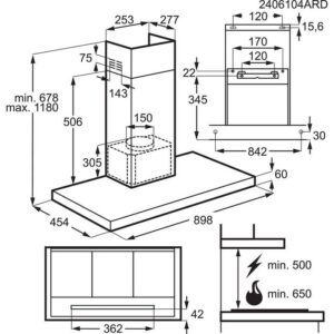 aeg-campana-gb67d91hl-decorativa-90-cm-hob2hood-inoxpanel-cristal-negro-730-mh-31-intensiva-funcion-brisa-led-clase-a