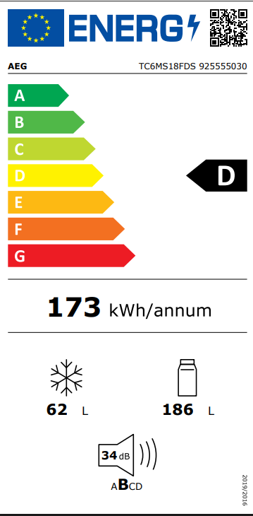 aeg-frigorifico-combi-integrable-tc6ms18fds-serie-6000-twintech-total-no-frost-249-l-clase-d