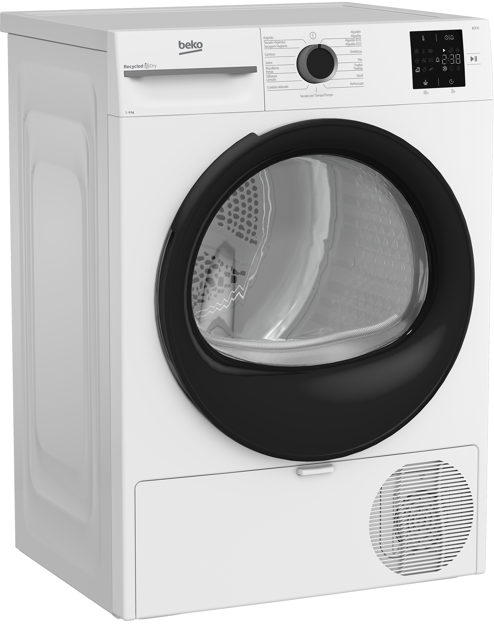 beko-secadora-bm3t38230wb-8kg-bomba-calor-clase-ad