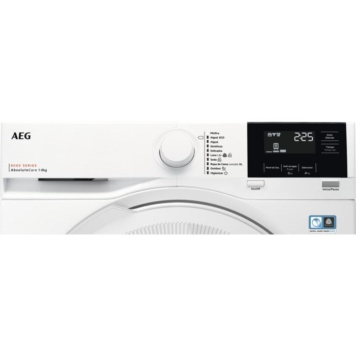 AEG Secadora con Bomba de Calor TR818A2OB AbsoluteCare® 8 kg Blanco Woolmark Blue - Imagen 2