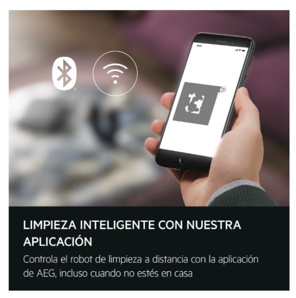AEG Robot aspirador AR71HW1DG Serie 7000 Hygienic LiDAR Función mopa 125 min - Imagen 2