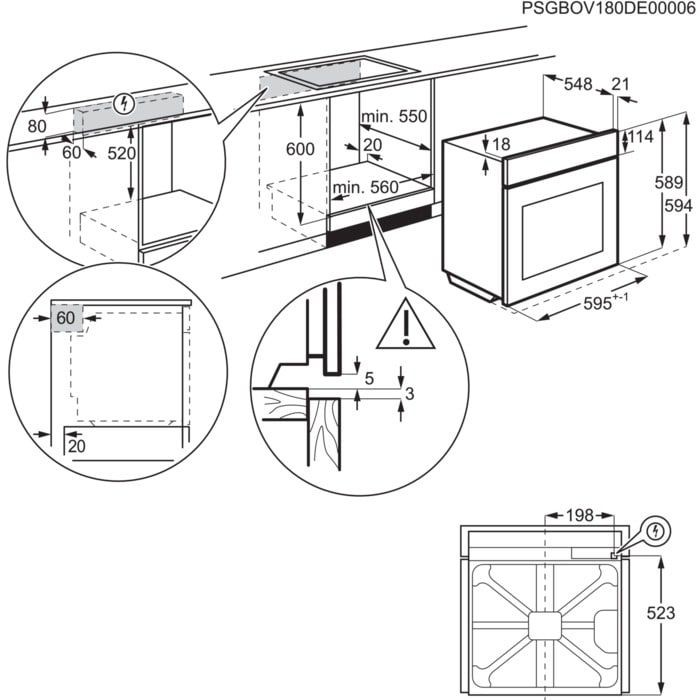 AEG Horno OU5AB21FSM Multifunción Inox Antihuellas 72L AquaClean Clase A+ - Imagen 3