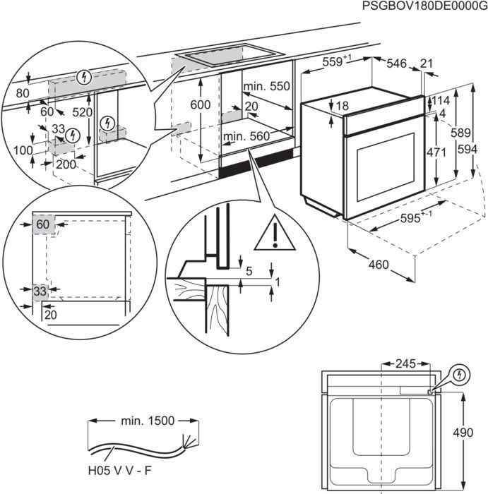 AEG Horno TE8PB731AT Multifuncción MealAssist CookSmart Touch 4,3″ Wi‑Fi 71 L Pirolítico Sonda Térmica Clase A++ - Imagen 5