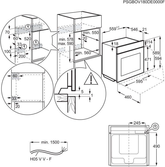 AEG Horno TE8PB731AT Multifuncción MealAssist CookSmart Touch 4,3″ Wi‑Fi 71 L Pirolítico Sonda Térmica Clase A++ - Imagen 4