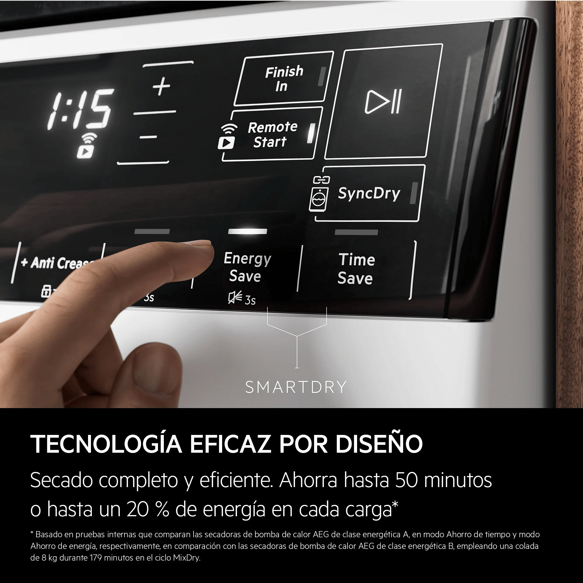 AEG Secadora TR959V6PBC Serie 9000X AbsoluteCare® Pro 9kg Bomba de Calor Clase A - Imagen 2