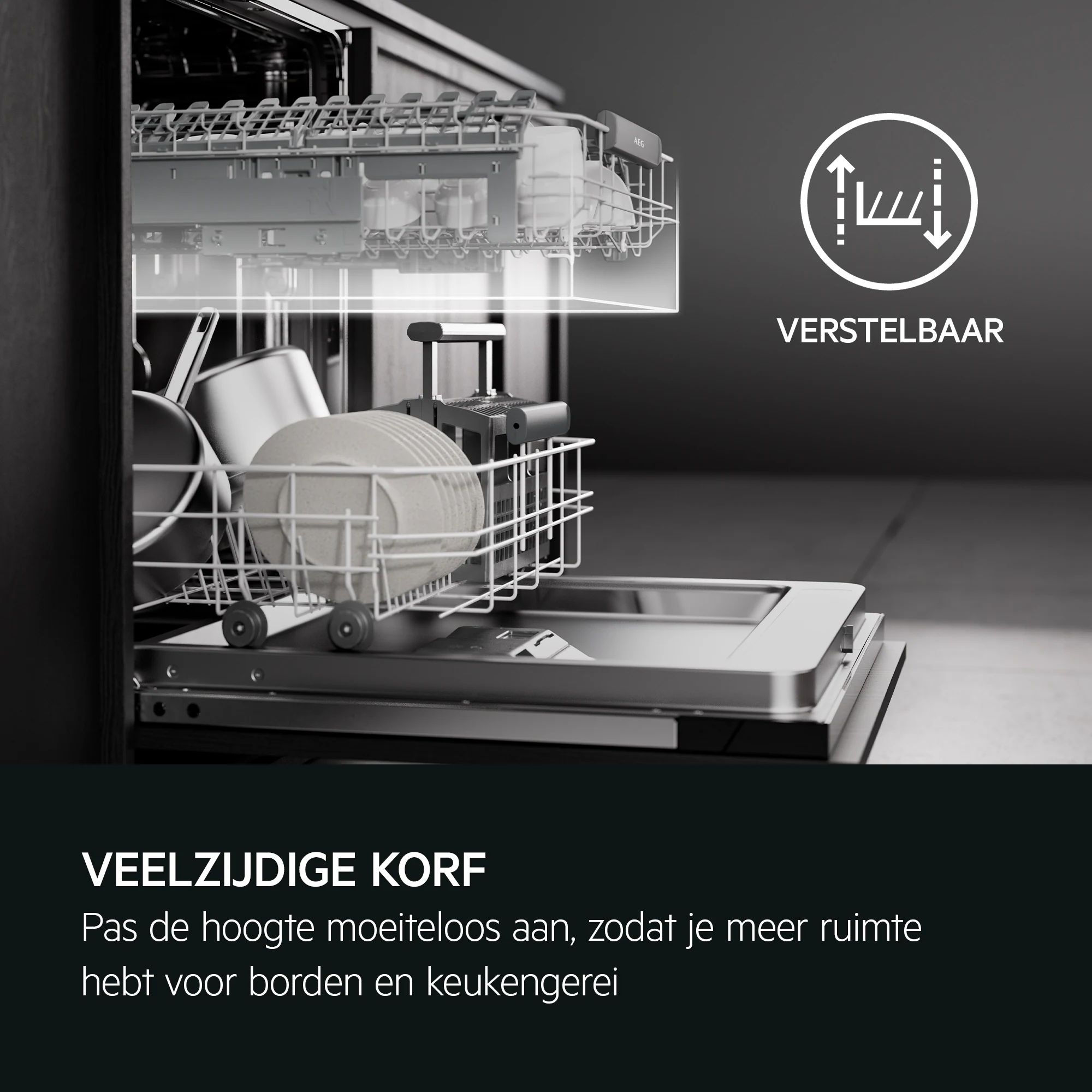 AEG Lavavajillas FFB74907ZW 14 Cubiertos Blanco 44dB 3ª Bandeja Clase C - Imagen 3