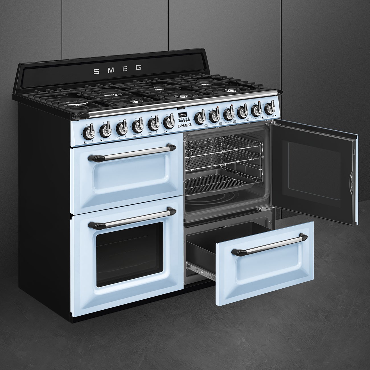 Smeg Cocina TR4110AZ 110cm 4 Cavidades 7 Zonas Inducción Azul Clase A - Imagen 4