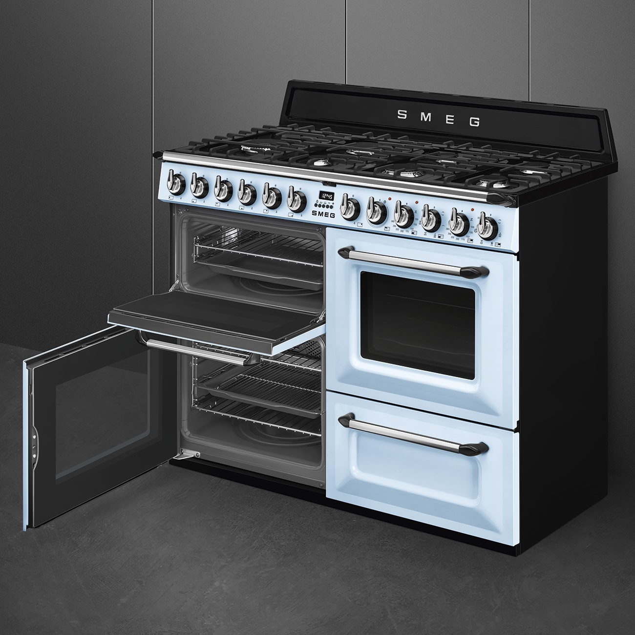 Smeg Cocina TR4110AZ 110cm 4 Cavidades 7 Zonas Inducción Azul Clase A - Imagen 5