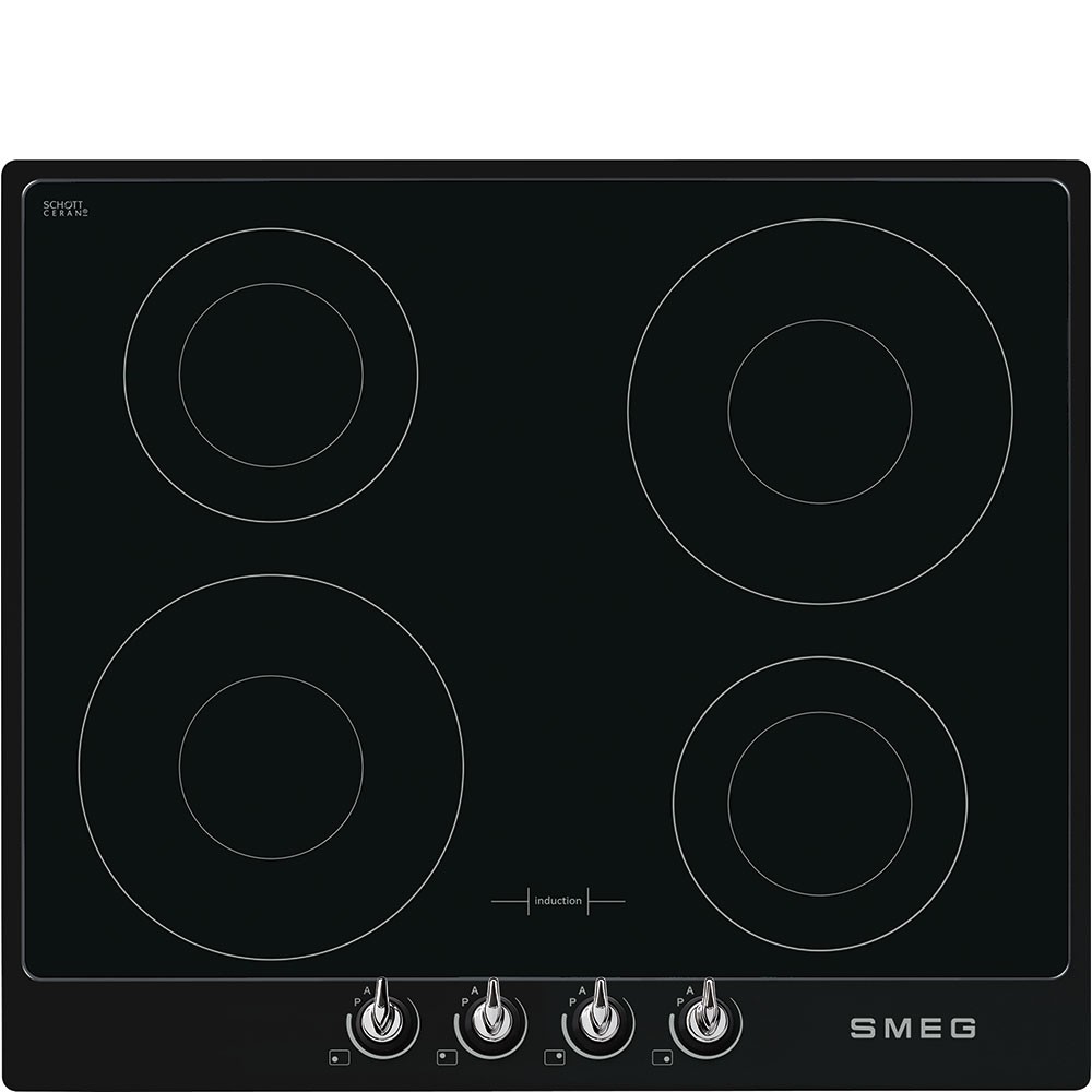 Smeg Encimera SI964NM Vitrocerámica Negra 90 cm 4 Zonas Táctil