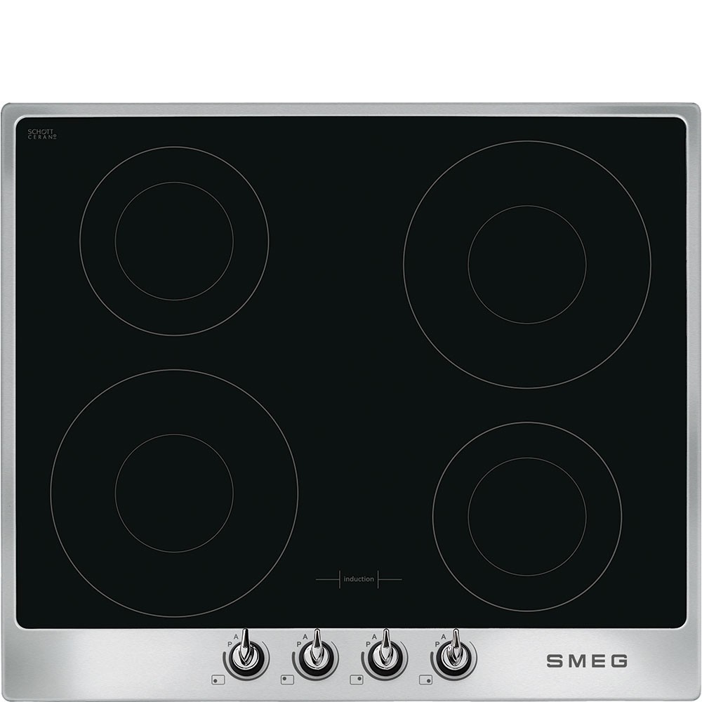 Smeg Encimera Gas SI964XM 4 Quemadores Inox Seguridad Termopar
