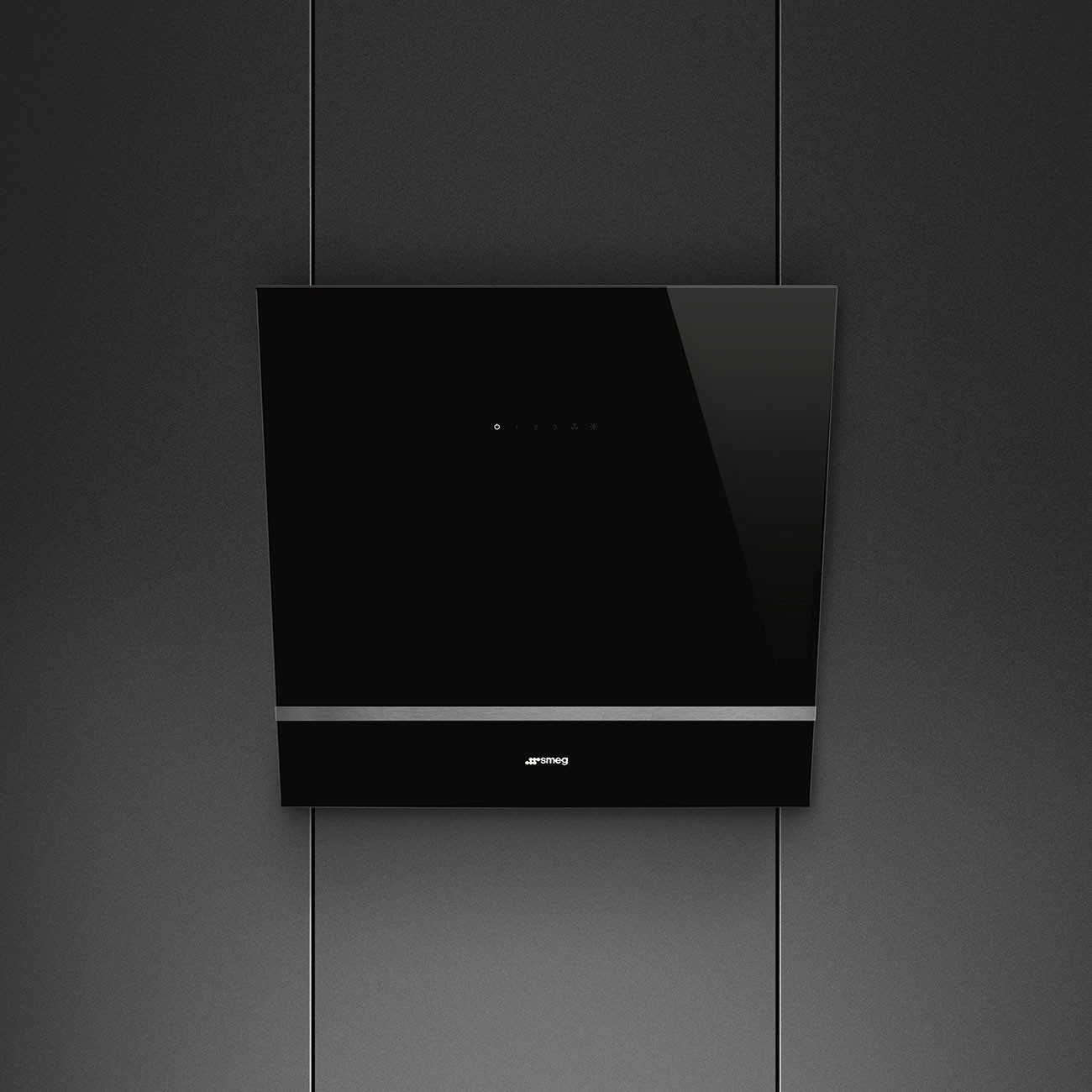 Smeg Campana de Pared KV26N Negra 60cm Vidrio LED 3 Velocidades Clase A - Imagen 5