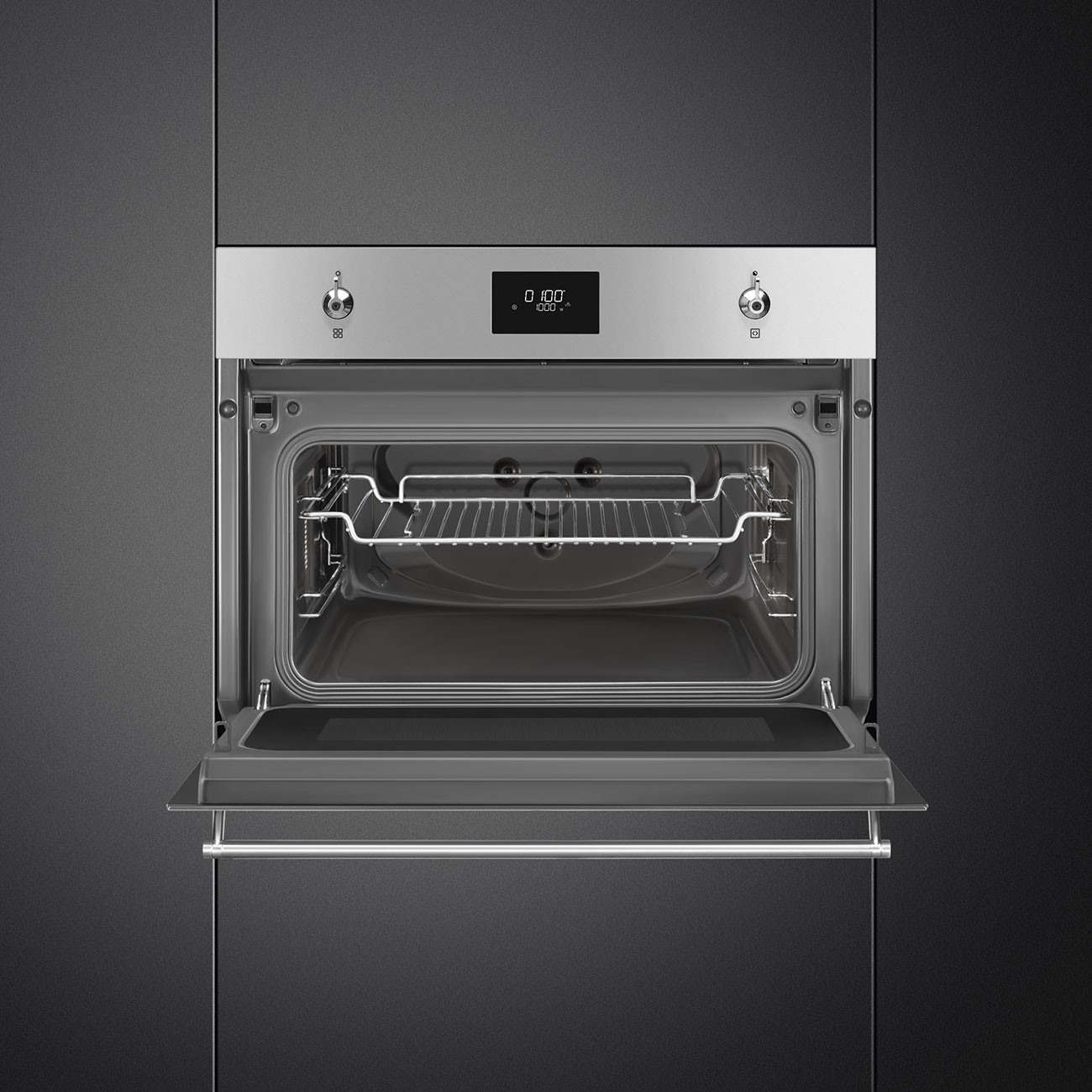 Smeg Horno Microondas SO4301M0X Galileo Micro + Grill 45 cm Inox Ever Clean Clase - Imagen 4