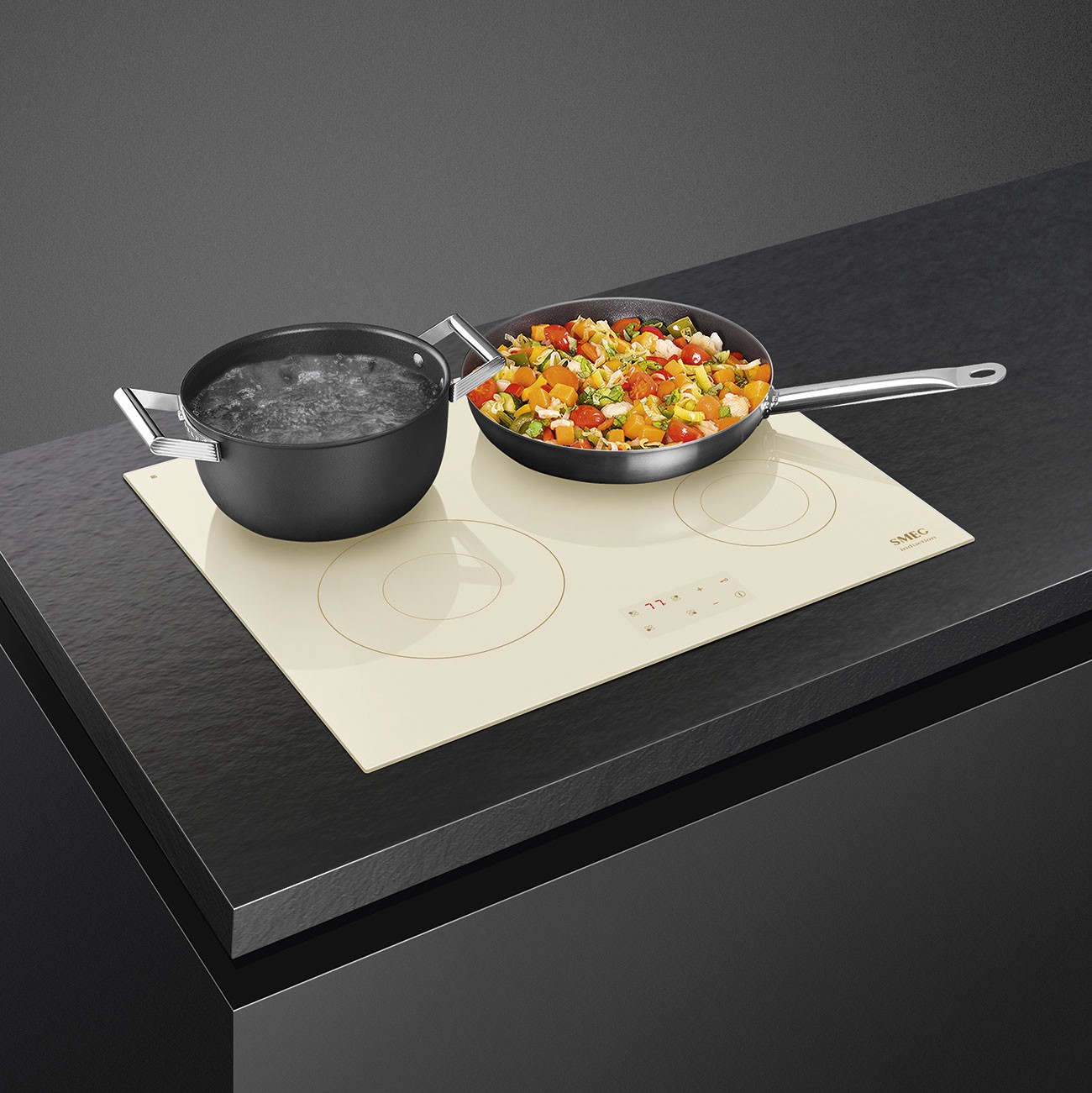 Smeg Placa de Inducción SI2641DP Digi‑Touch 60 cm Crema Cristal Cerámico 4 Zonas Booster Clase A - Imagen 5