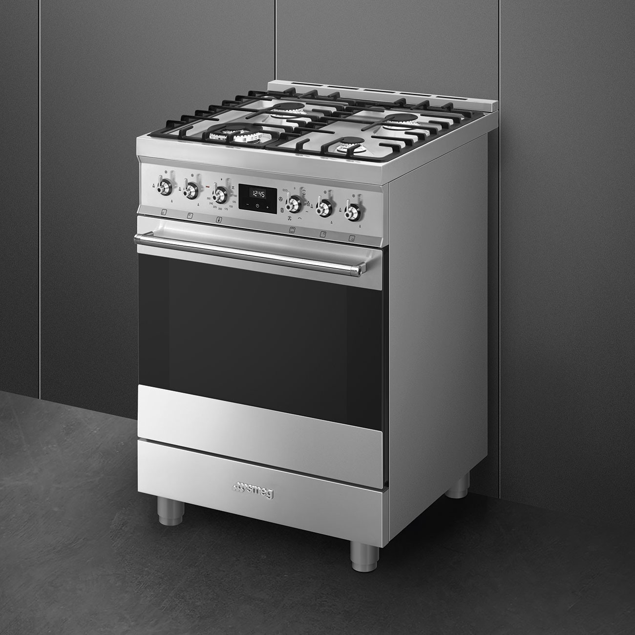 Smeg Cocina Concert C6GMX2 Gas 5 Fuegos Horno Multifunción Inox 70L Clase A - Imagen 4