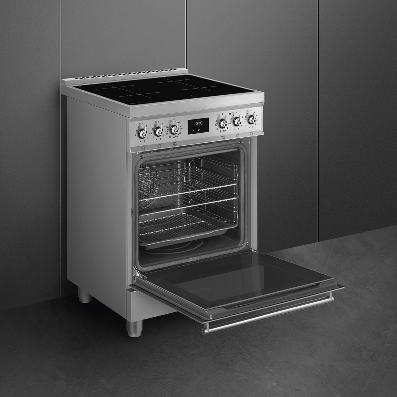 Smeg Cocina C6IPXM2 Inducción Inox 60cm 70L Multifuncion 10 Programas Clase A - Imagen 3