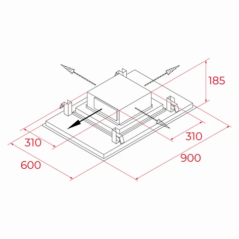 Teka Campana DHT 96340 IX Techo Inox 900mm FreshAir Aspiración Perimetral - Imagen 5