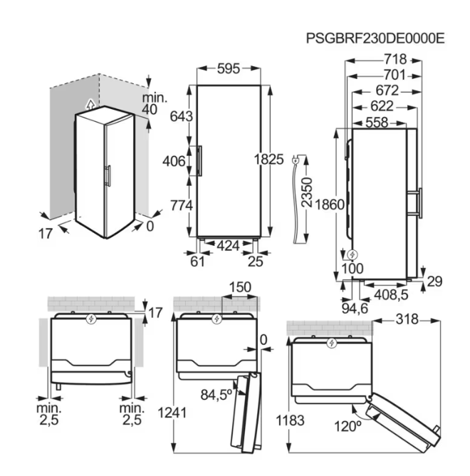 AEG Frigorífico 1 Puerta ORK7M391EX 1,86m Inox 387L Clase E - Imagen 5