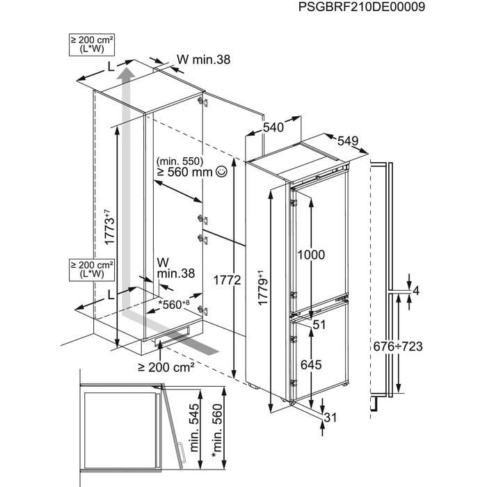 AEG Frigorífico Combi Integrable TC6MS18FDS Serie 6000 TwinTech® Total No Frost 249 L Clase D - Imagen 6