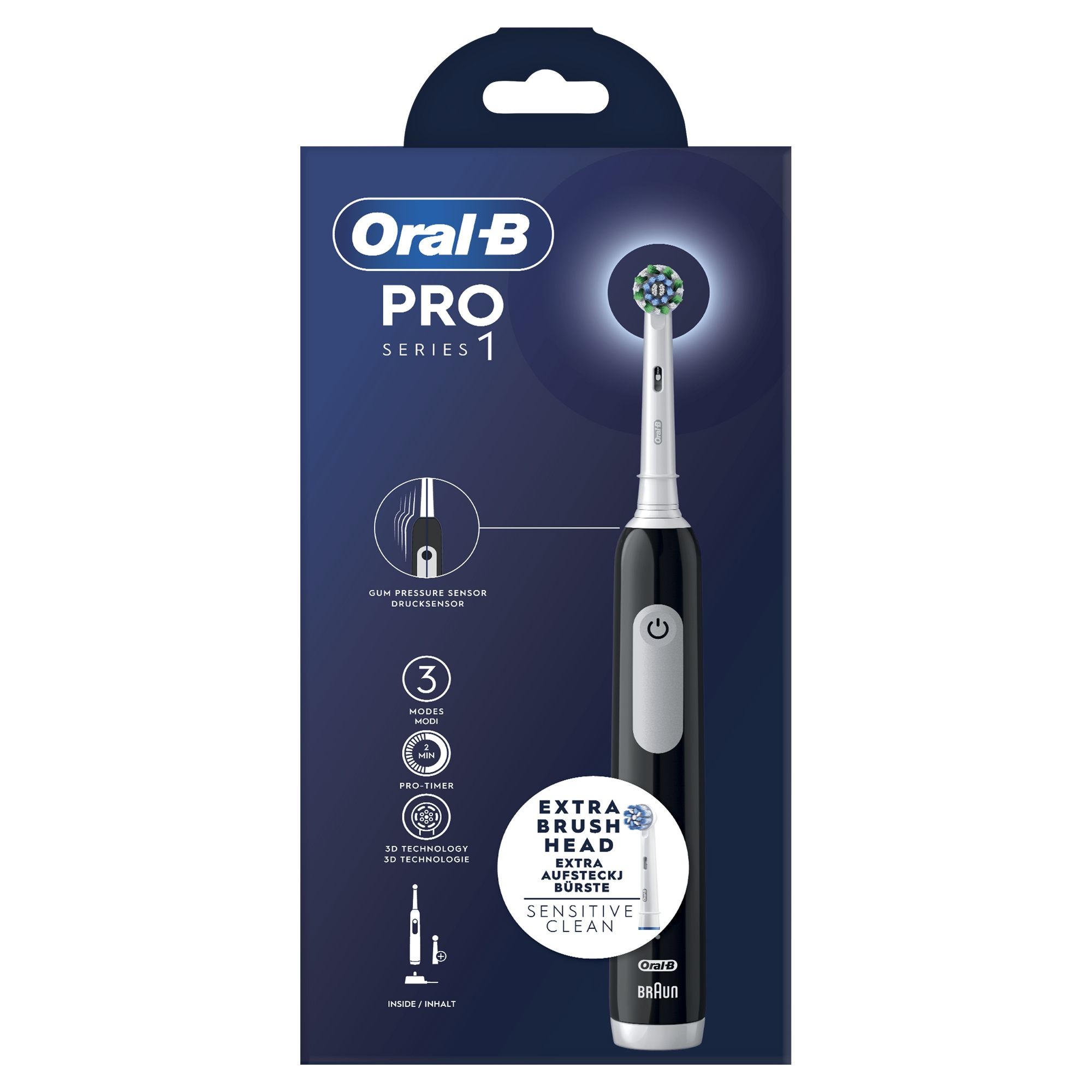 Braun Cepillo de Dientes PRO 1 D305.523.3 Negro - Imagen 2