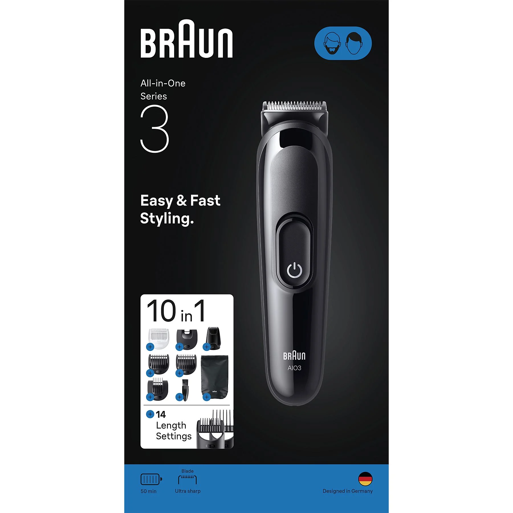 BRAUN CORTAPELOS + BARBA AIO-3560 SERIES 3 10 EN 1 - Imagen 4