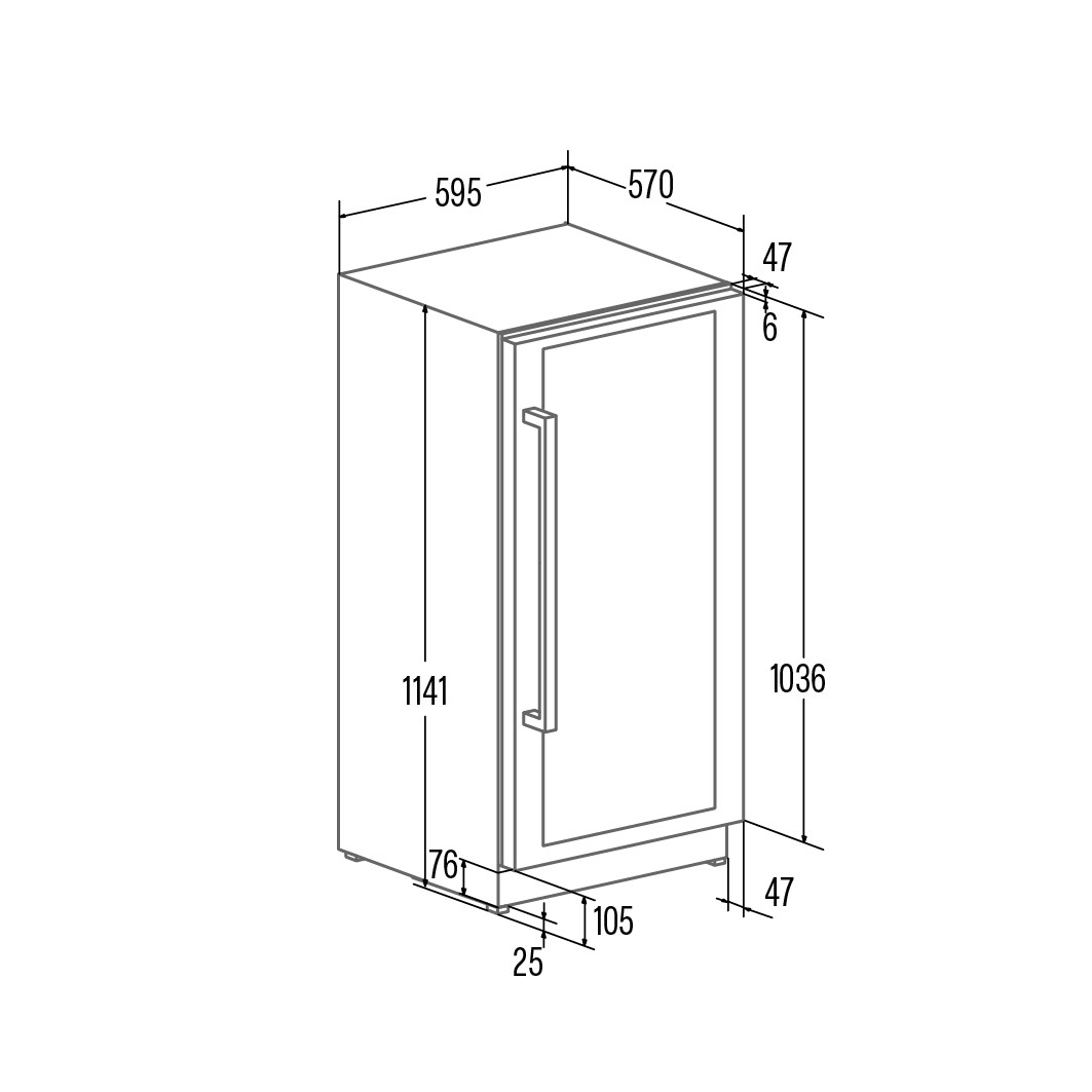 Cata Vinoteca VI 59103 FS BK Libre Instalación Negra 181L Clase G - Imagen 2