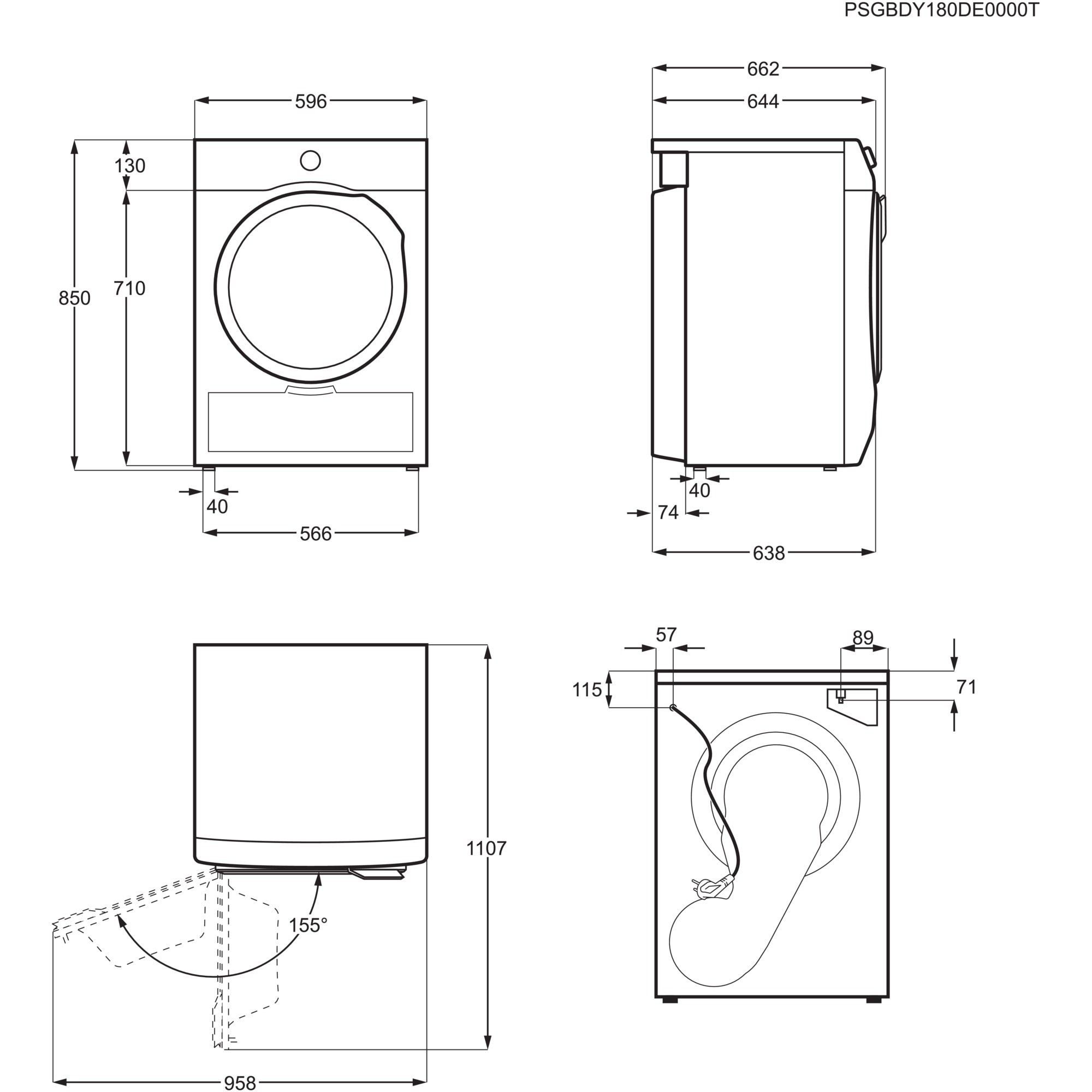 Electrolux Secadora Bomba Calor EW7H5825IB 8kg Blanca Clase A++ - Imagen 3