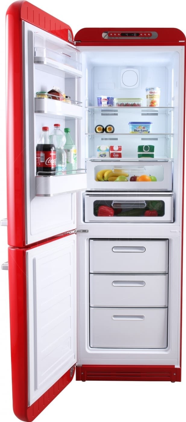 Smeg FAB32LRD5 nevera y congelador Independiente 331 L D Rojo - Imagen 2