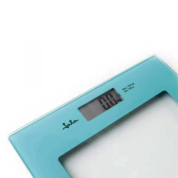 JATA BASCULA HBAS-1290 VITRO TEMPLADO MARCO TURQUESA - Imagen 4