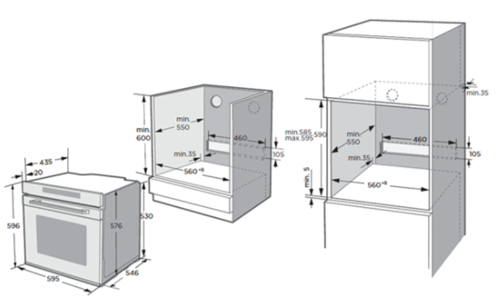 Midea Horno MCO6072PPA1 Pirolítico Inox 72L Guías Clase A+ - Imagen 2