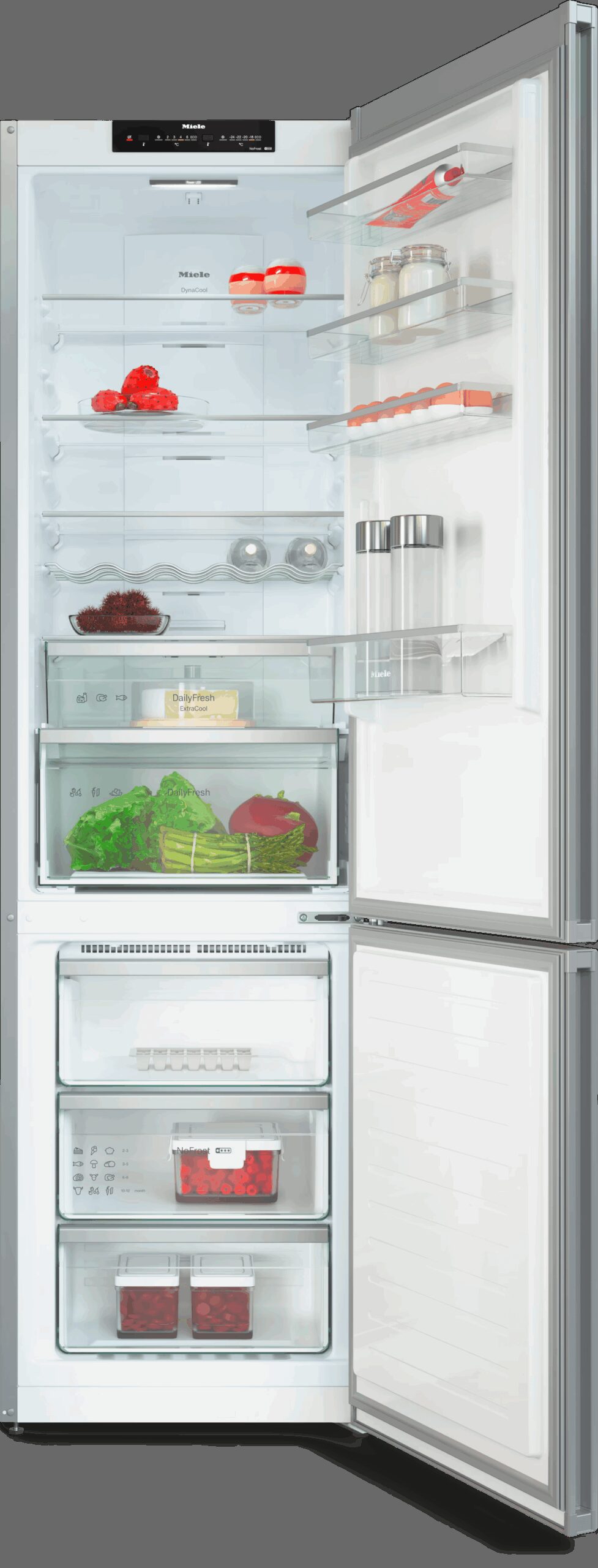 MIELE FRIGO-COMBI KFN-4394 ED LOOK INOX/ 2,03m/total N.F/ CLASE E. REF. 11979910 - Imagen 2