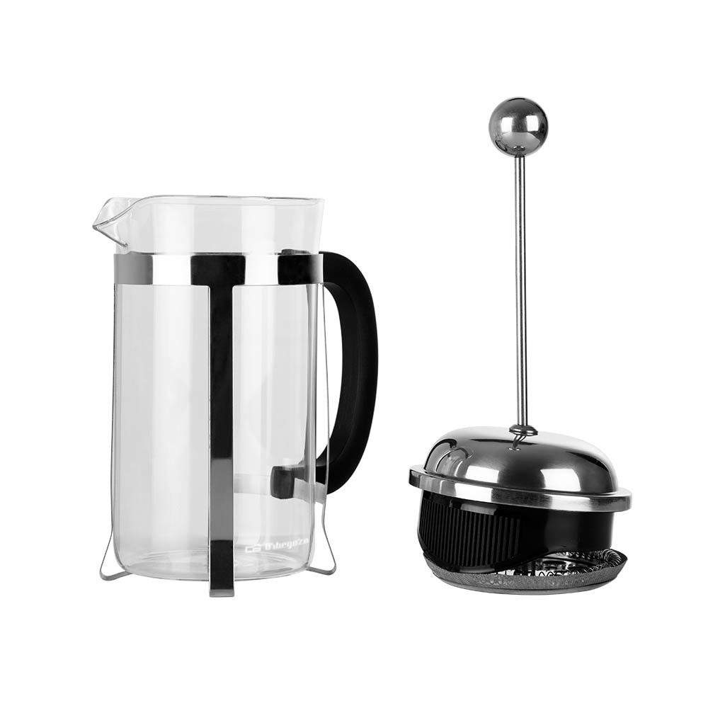 ORBEGOZO CAFETERA KFP800 FRANCIS DE PRENSA 0,8 L NEGRO, ACERO INOXIDABLE, TRANSPARENTE - Imagen 2