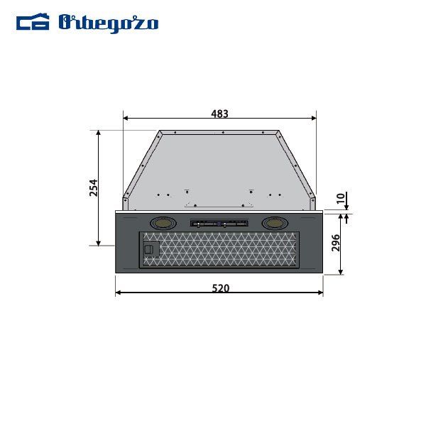 Orbegozo Campana Integrada CA08160IN 52cm Inox 606m3/h Clase B - Imagen 2