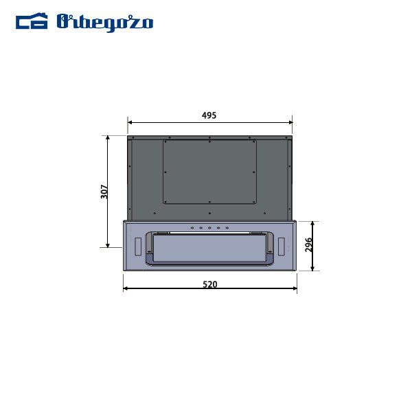 Orbegozo Campana Integrada CA09160BL 52cm Cristal Blanco 590m3/h Clase A - Imagen 2