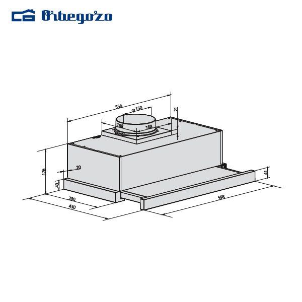 Orbegozo Campana Telescópica TL07160BL 60cm Blanca 308m3/h Clase C - Imagen 2
