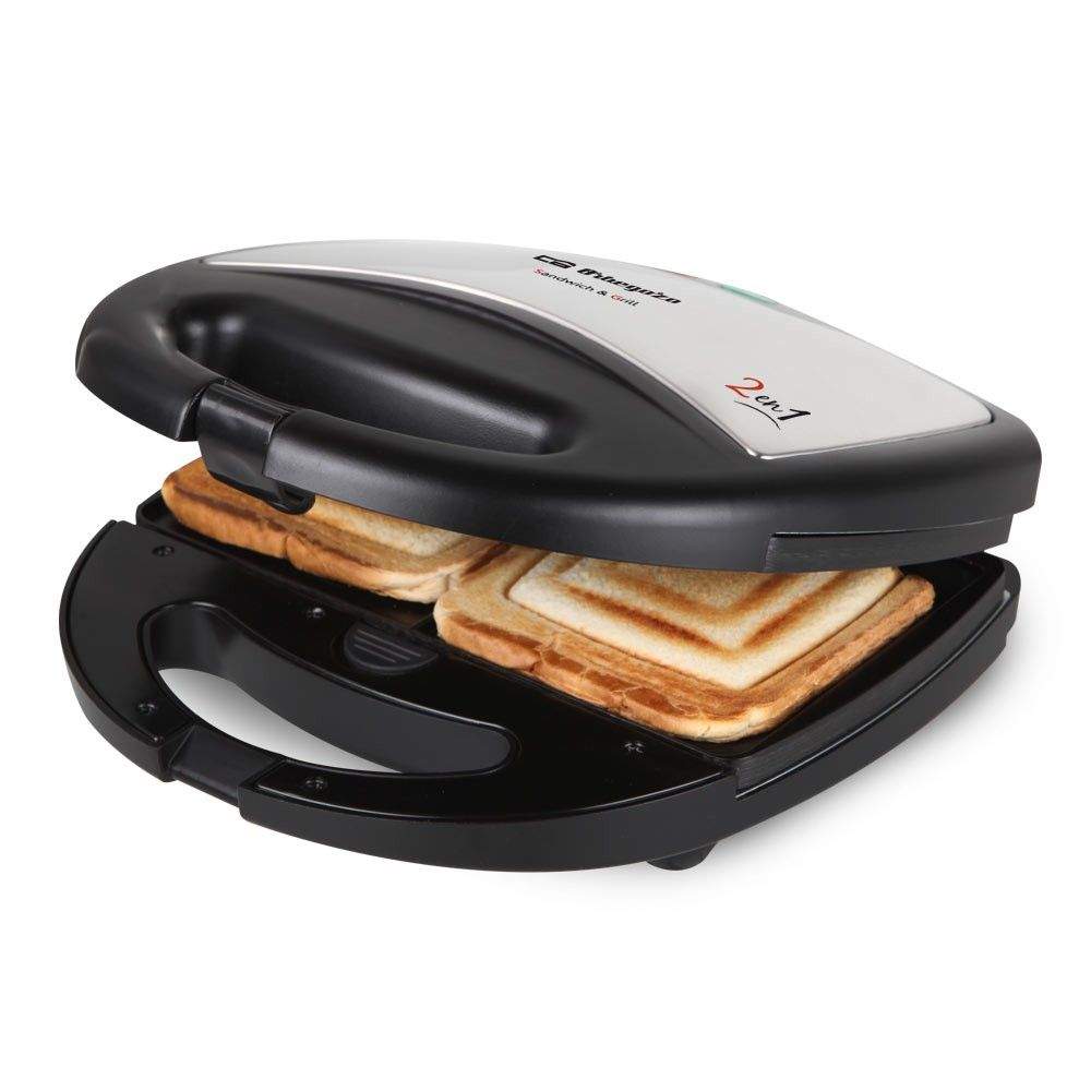 ORBEGOZO SANDWICHERA SW 7250 SANDWICHERA 750 W NEGRO, GRIS - Imagen 2