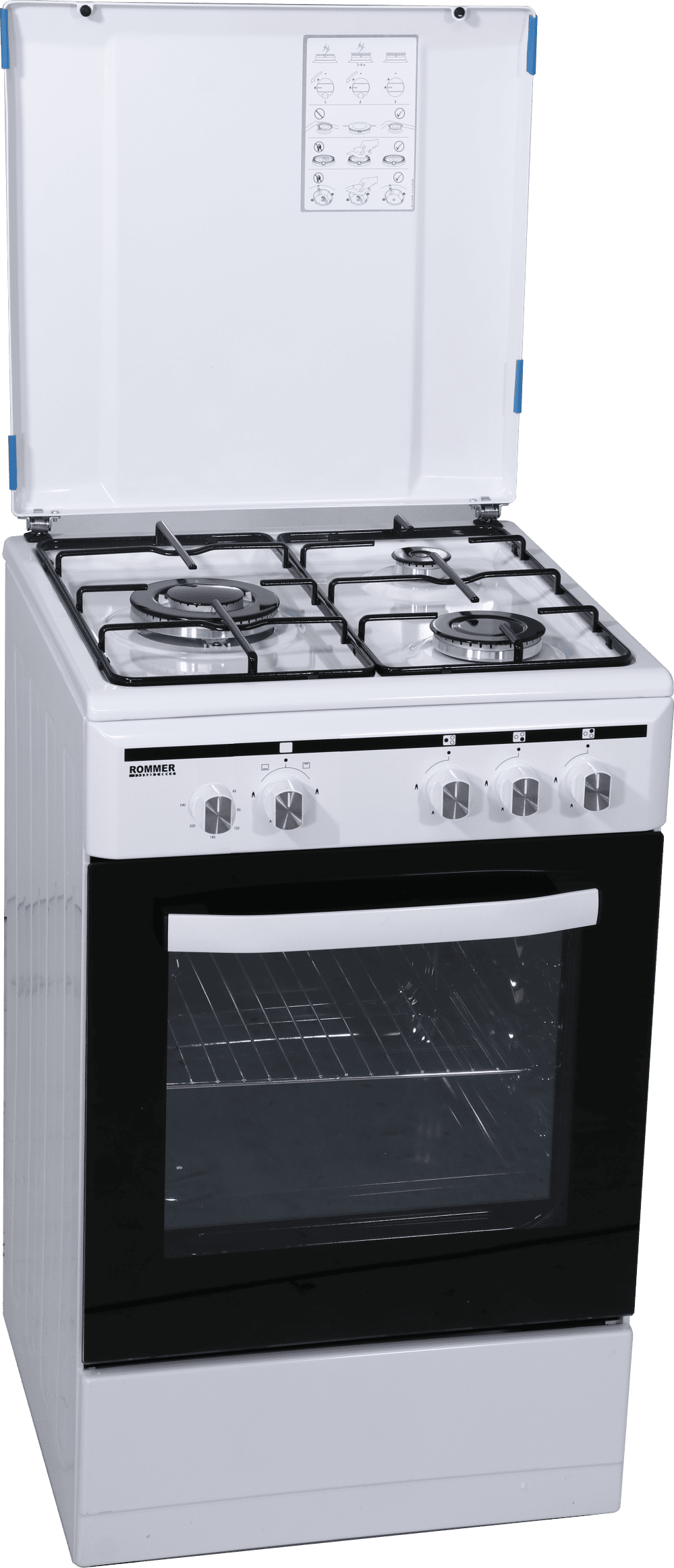 rommer-cocina-gas-butano-ech352-fg-blanca-3-fuegos-horno-electrico-1