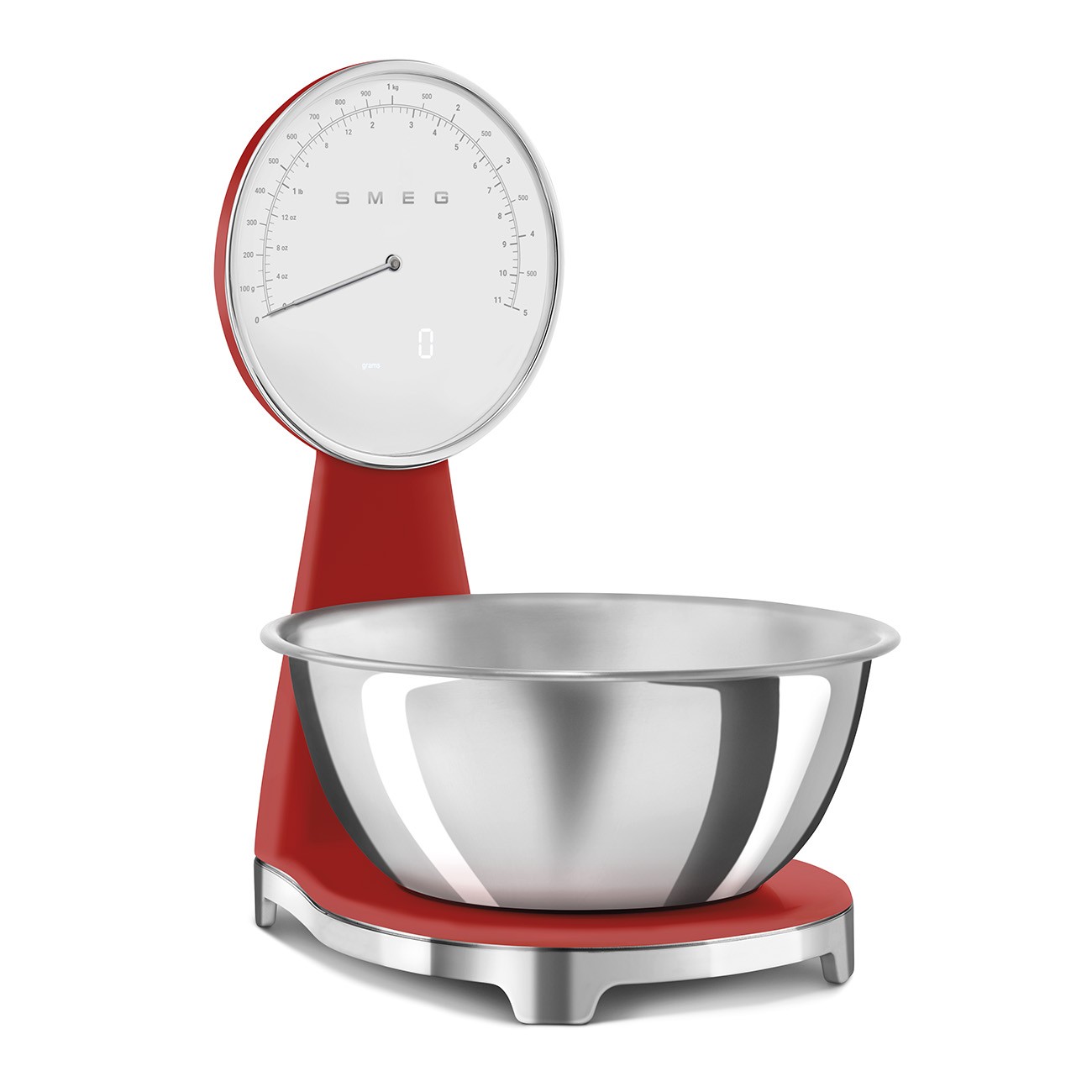 Smeg Balanza Cocina KSF01RDWW Analógica‑Digital 5 kg 50’s Style Roja - Imagen 5