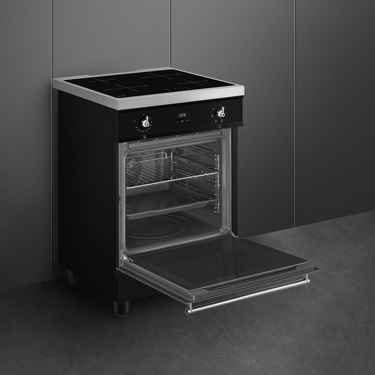 Smeg Cocina C6IMBLT2 Inducción Negro 60cm Multifunción 70L Vapor Clean Clase A - Imagen 5