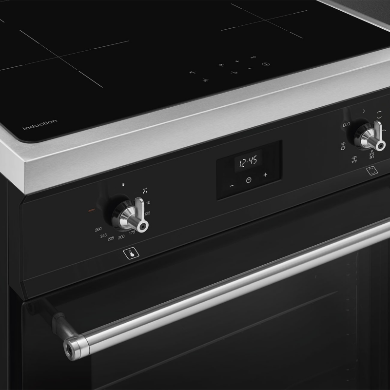 Smeg Cocina C6IMMBT2 Inducción 60x60cm Negra Multizona Termoventilado Clase A - Imagen 2