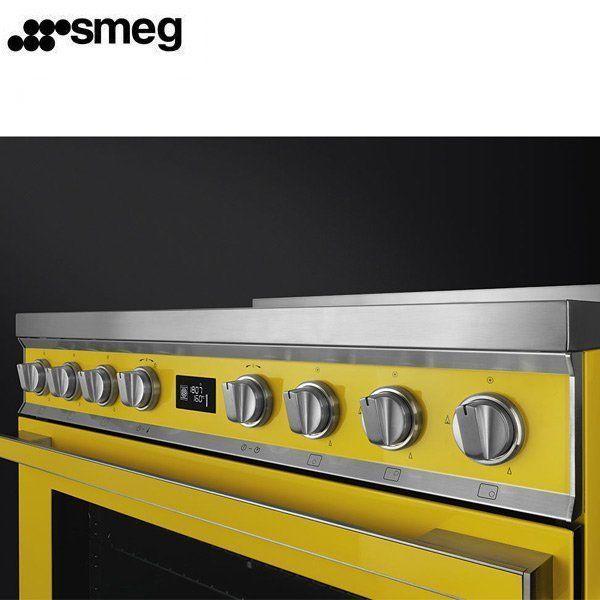 Smeg Cocina CPF9GMYW Gas Natural Amarillo 6 Fuegos Horno Eléctrico Pirolítico - Imagen 3