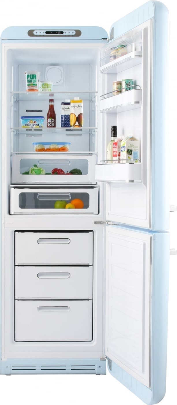SMEG FRIGO-COMBI FAB-32RPB5 AZUL CELESTE/1,97m/N.F./ CLASE D COMBINO DERECHA - Imagen 2