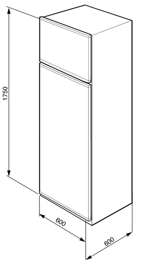 Smeg Frigorífico 2 Puertas FD32F 1’75m Blanco 306L Clase F - Imagen 2