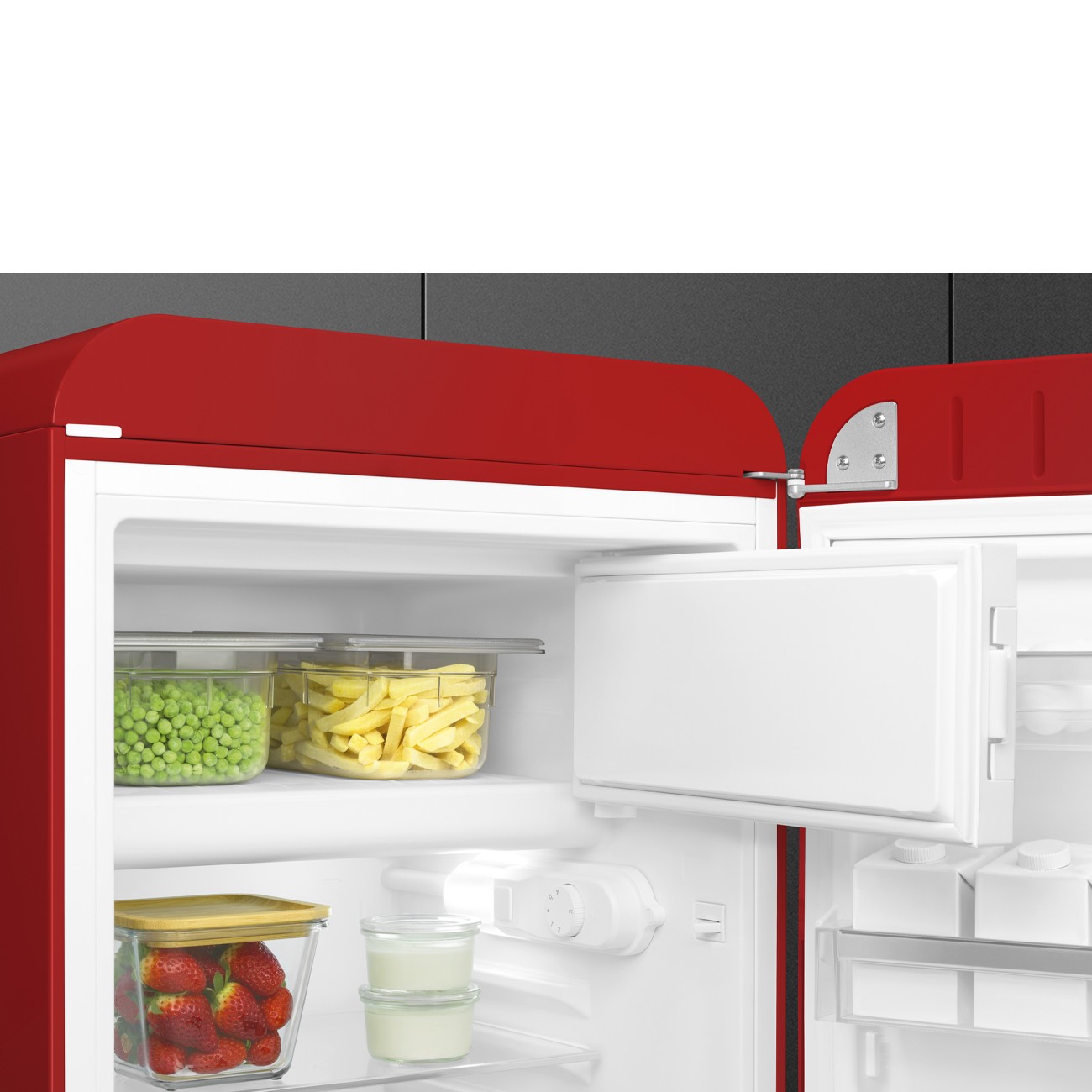 SMEG FRIGORIFICO FAB-10RRD6 ROJO MONPUERTA DERECHA - Imagen 2
