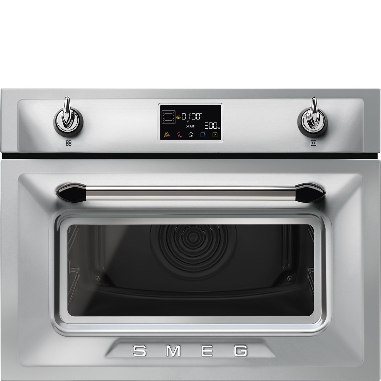 Smeg Horno Micro Combi SO4902M1X Victoria Inox 45 cm 40 L Vapor Clean Clase A