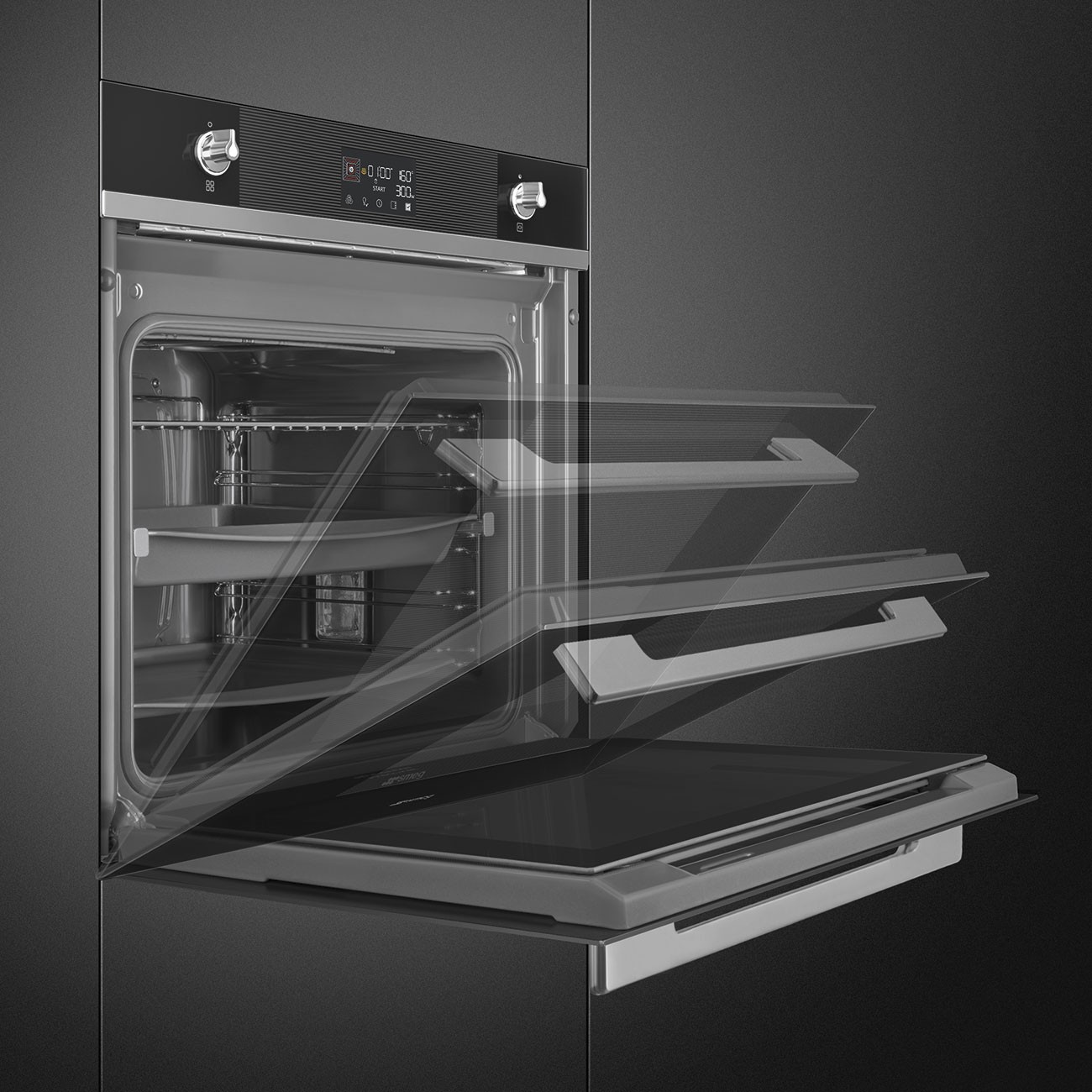 SMEG HORNO SO6102TN NEGRO MULTIFUNCION TERMOVENTILADO - Imagen 2