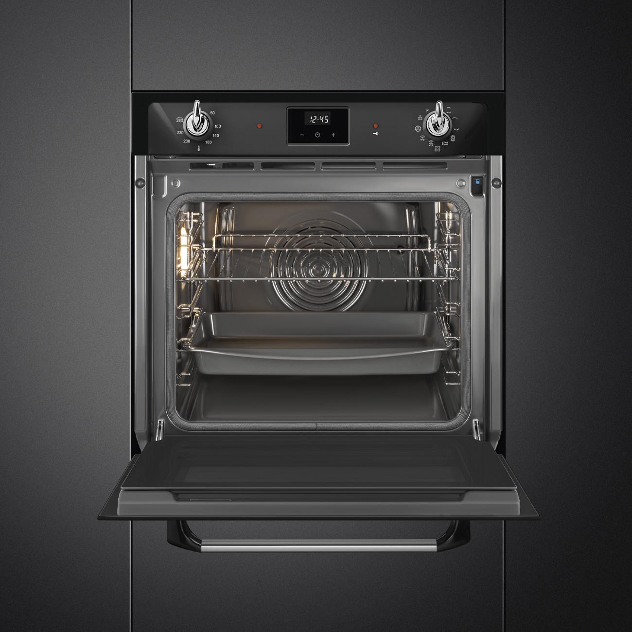 Smeg Horno SOP6900TN Galileo Pirolítico Termoventilado Victoria Negro 68 L Clase A - Imagen 3