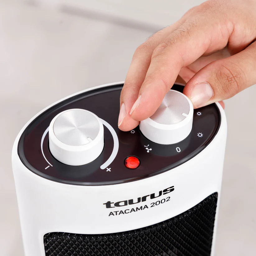 TAURUS CALEFACTOR ATACAMA CERAMICO OSCILANTE TORRE BLANCO 2000W (FH2002W) - Imagen 4