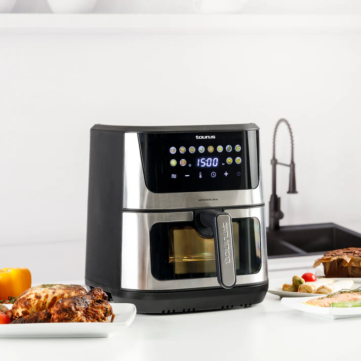 TAURUS FREIDORA AIRFRY DIGITAL 360 XL DOBLE RESITENCIA PANTALLA COLOR VENTANA (AF1703XD) - Imagen 3