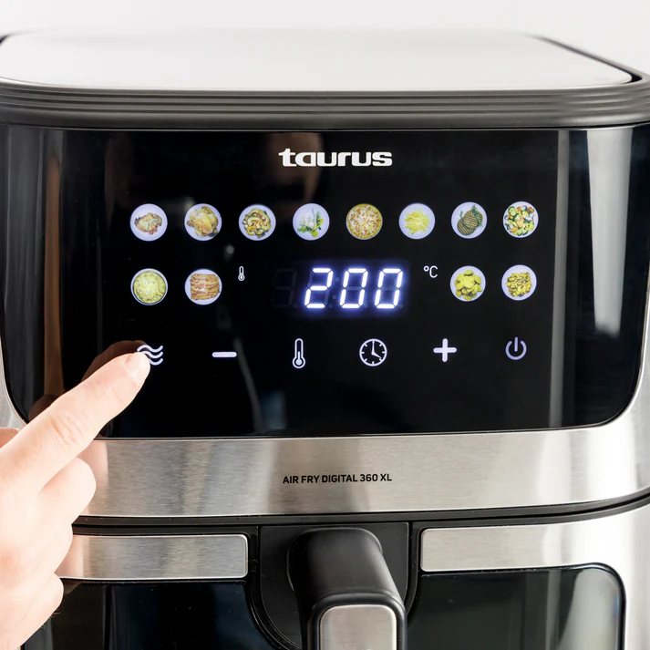 TAURUS FREIDORA AIRFRY DIGITAL 360 XL DOBLE RESITENCIA PANTALLA COLOR VENTANA (AF1703XD) - Imagen 5
