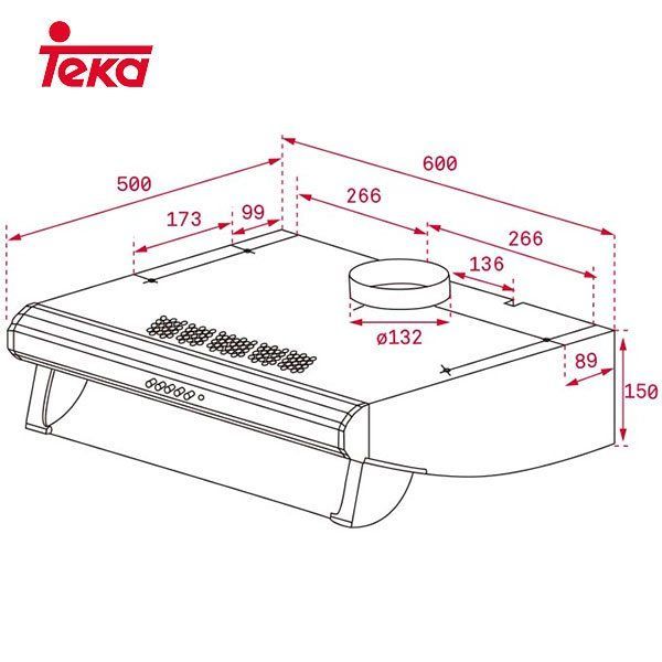 Teka Campana Convencional C6310 60cm Negra 235m3/h Clase D - Imagen 2